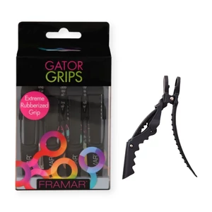 Hajcsipesz Framar gumírozott fogas fekete 4 db