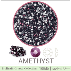 Profinails kristályko tégelyben 100 db Amethyst s4 404