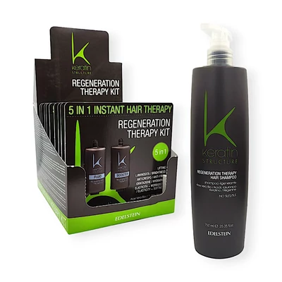 Keratin Structure hialuronsavas sampon 750 ml és 5 db regeneráló szérum