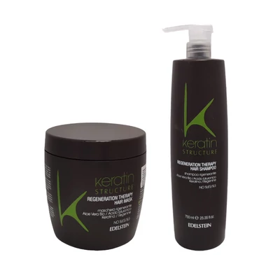 Keratin Structure hialuronsavas sampon 750 ml és pakolás 500 ml