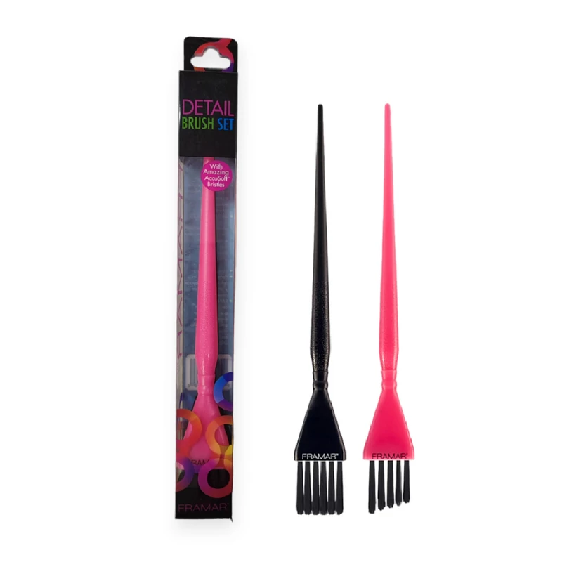 Ecset hajfestő Framar balayage 2 részes (fekete, pink) 