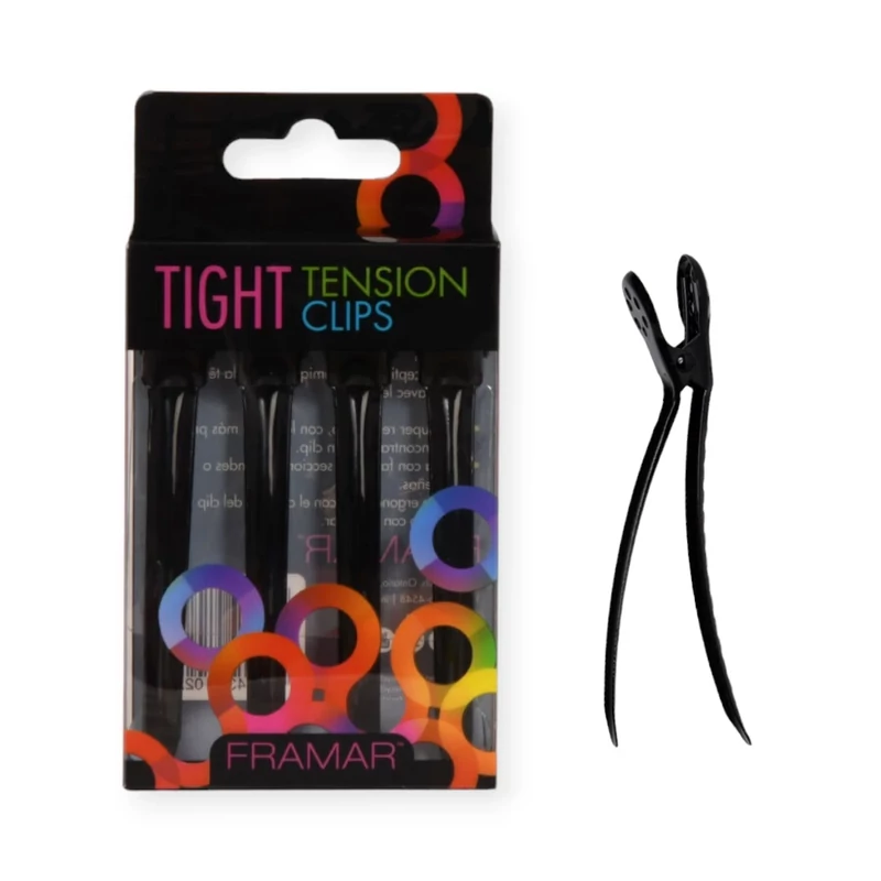 Hajcsipesz fém Framar Tight Tension fekete 4 db