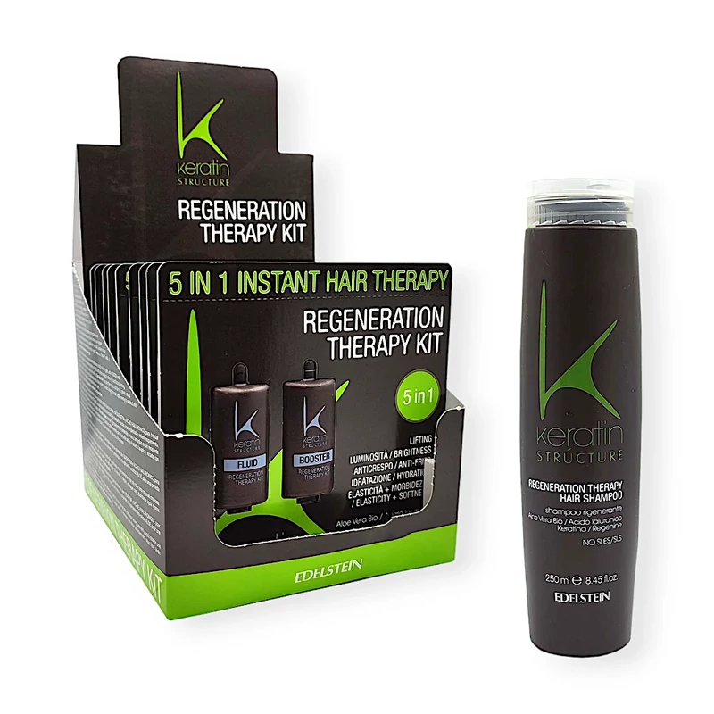 Keratin Structure hialuronsavas sampon 250 ml és 5 db regeneráló szérum