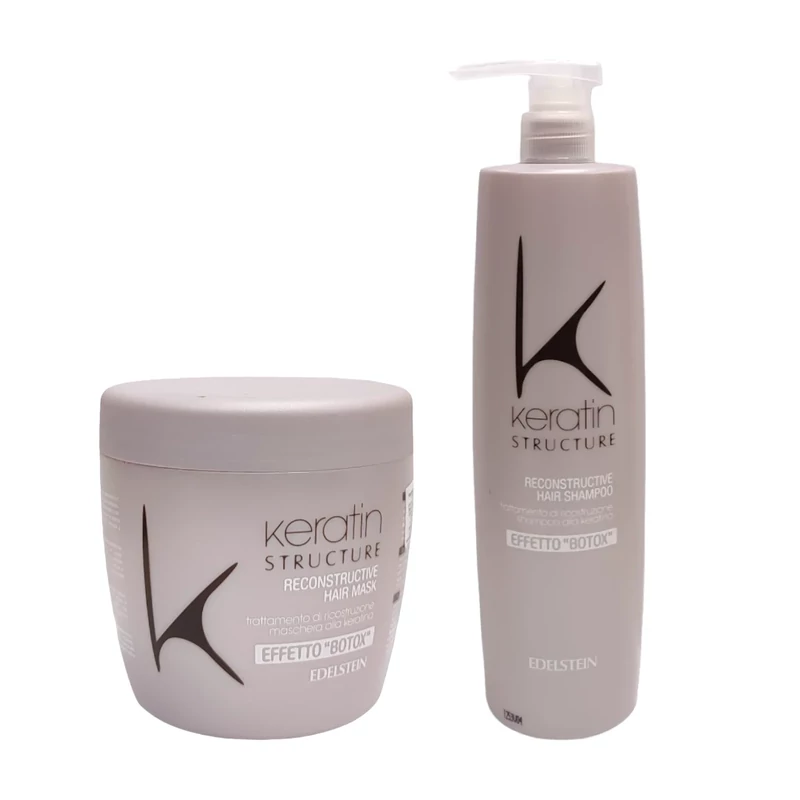 Keratin Structure sampon 750 ml és pakolás 500 ml