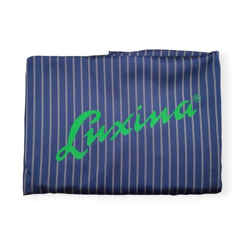 Beterítő kendő Luxina logós kék, csíkos