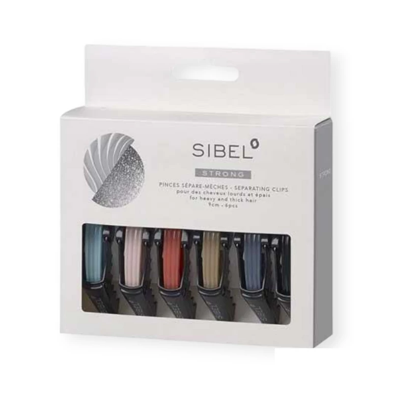 Sibel színes krokodil csipesz 9cm 6db 